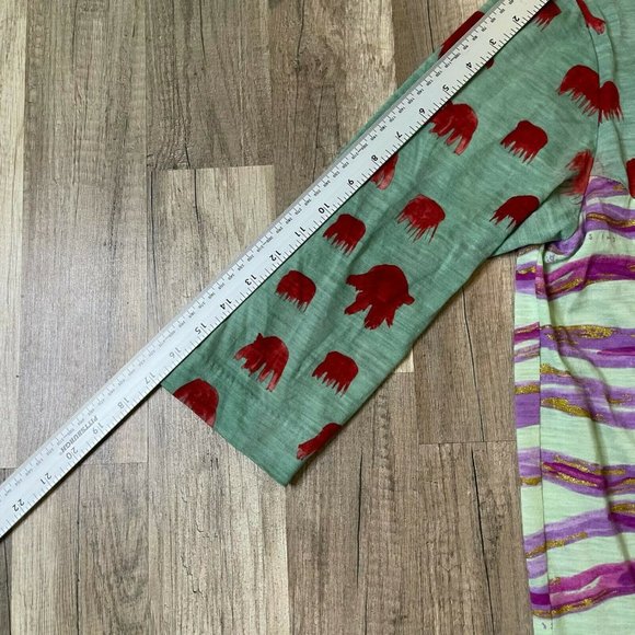 Tsumori Chisato Womens Multicolor Animal Boat Neck 3/4 Sleeve Shift Dress Size 3 - Picture 7 of 11